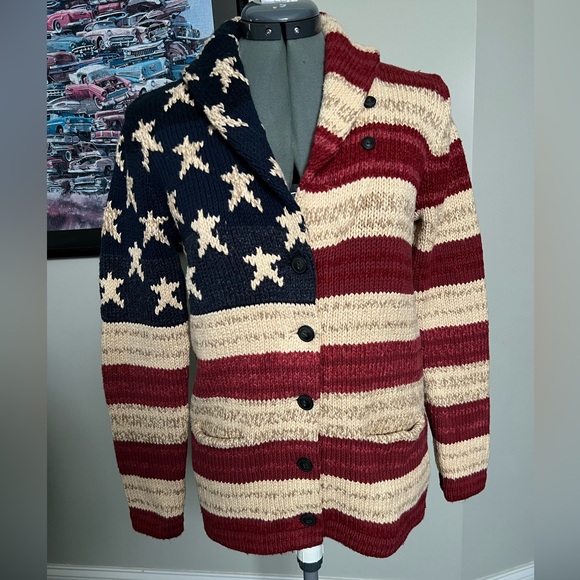 Ralph Lauren Sweaters - DENIM & SUPPLY RALPH LAUREN S M American Flag Sweater Cardigan Men’s Or Womens
